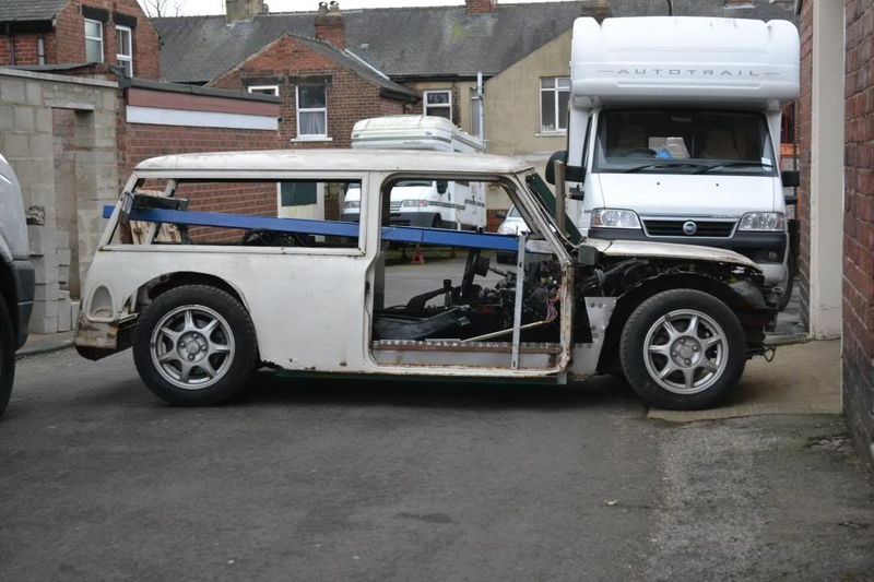 Illustration for article titled Build Thread: classic mini clubman on a miata chassis